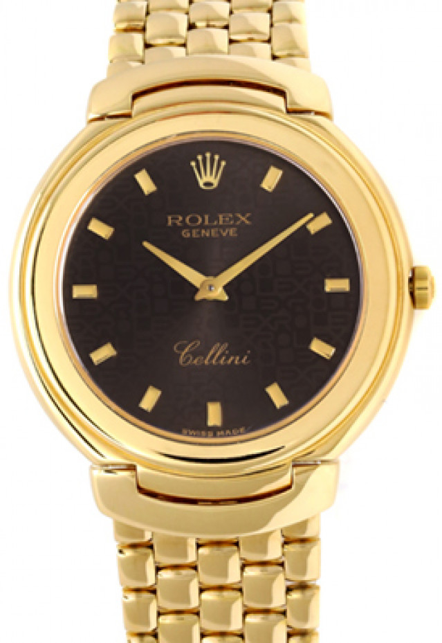 Rolex 6623 Yellow Gold on Oyster, Smooth Bezel Bronze with Gold Index